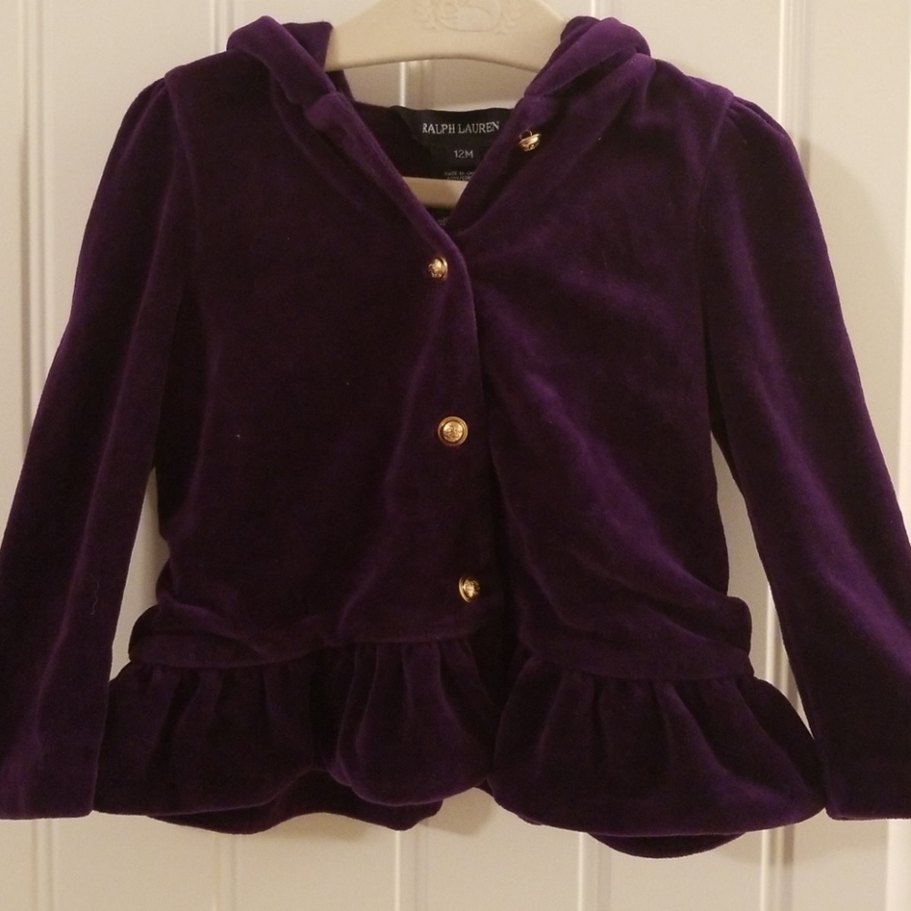 Ralph Lauren purple peplum sweater